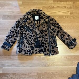 Avec Les Filles Leopard Teddy Jacket